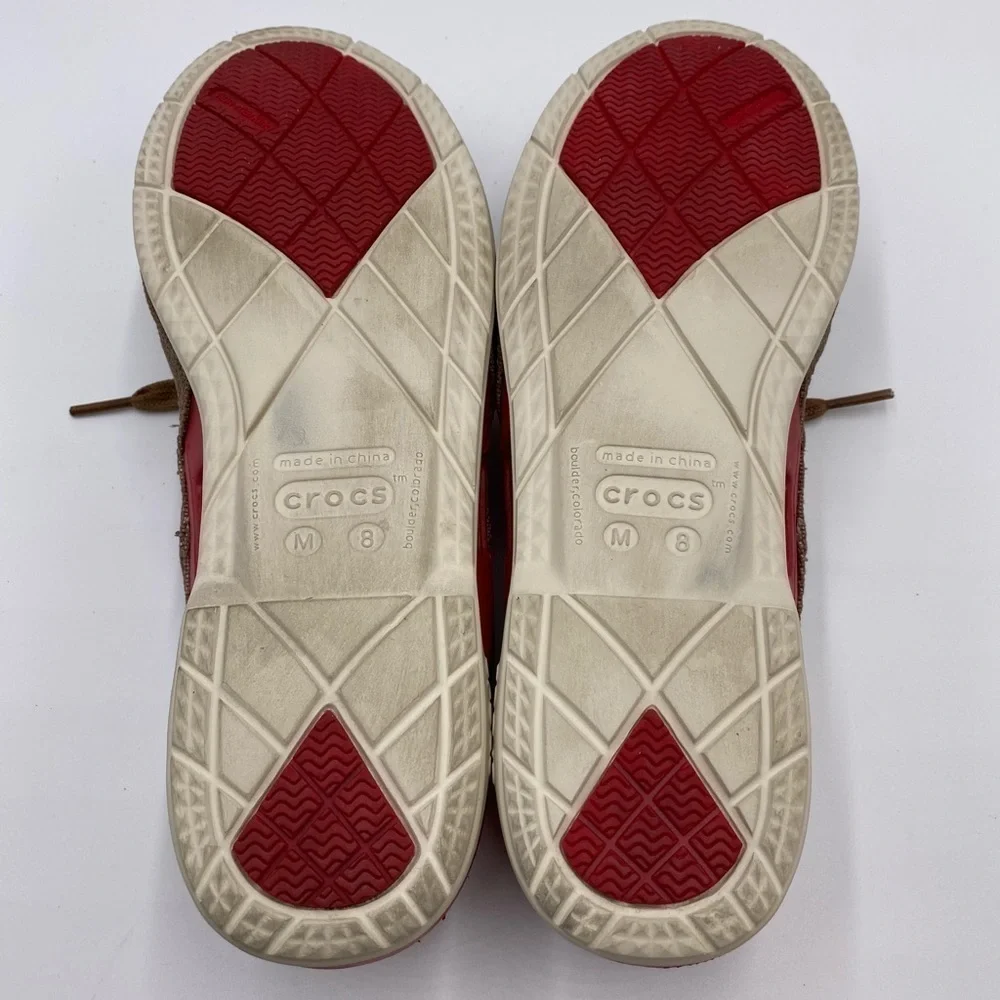Crocs Men's Beach Line Lace Up Boat Shoes Size 8